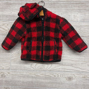Plush Jacket Buffalo Plaid 6-9M