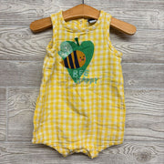 Gauze Tank Romper Gingham Bee Happy 12-18M