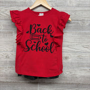 Shirt Ruffles Back To School & Faux Leather Skirt 6