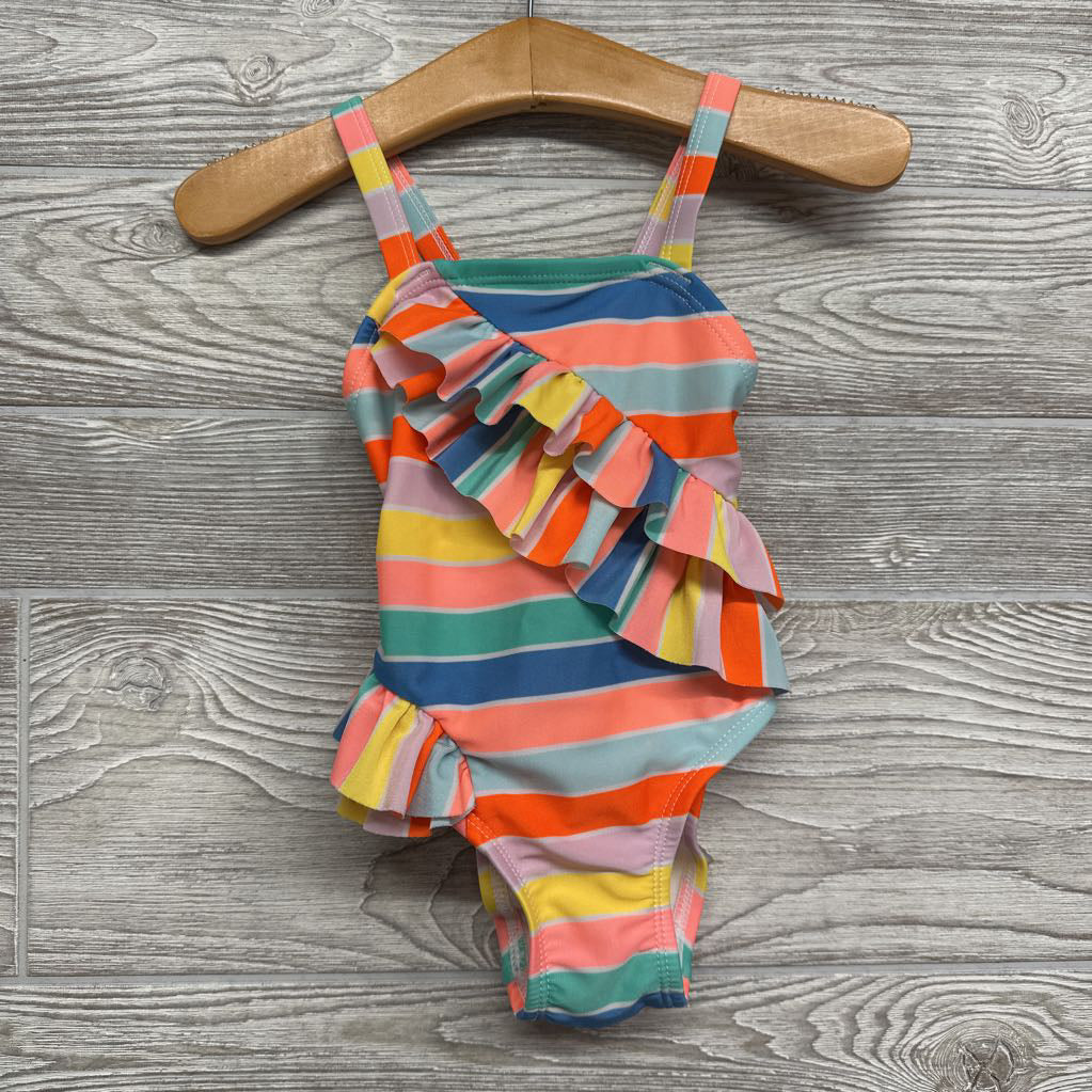 Ruffle Swimsuit Stripes 12M*
