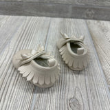 Iridescent Fringe Crib Shoes 1c