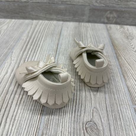 Iridescent Fringe Crib Shoes 1c