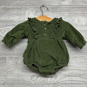 Corduroy Bubble Romper Ruffles 0-3M