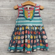 Tank Dress Ruffle Button Stripes & Fruit 6
