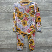 2 Pc Bamboo Pj Flowers 5t