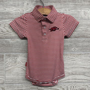 Active Polo Bodysuit Stripes Arkansas Razorbacks 3-6M