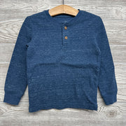 LS Waffle Knit Henley Shirt 3T