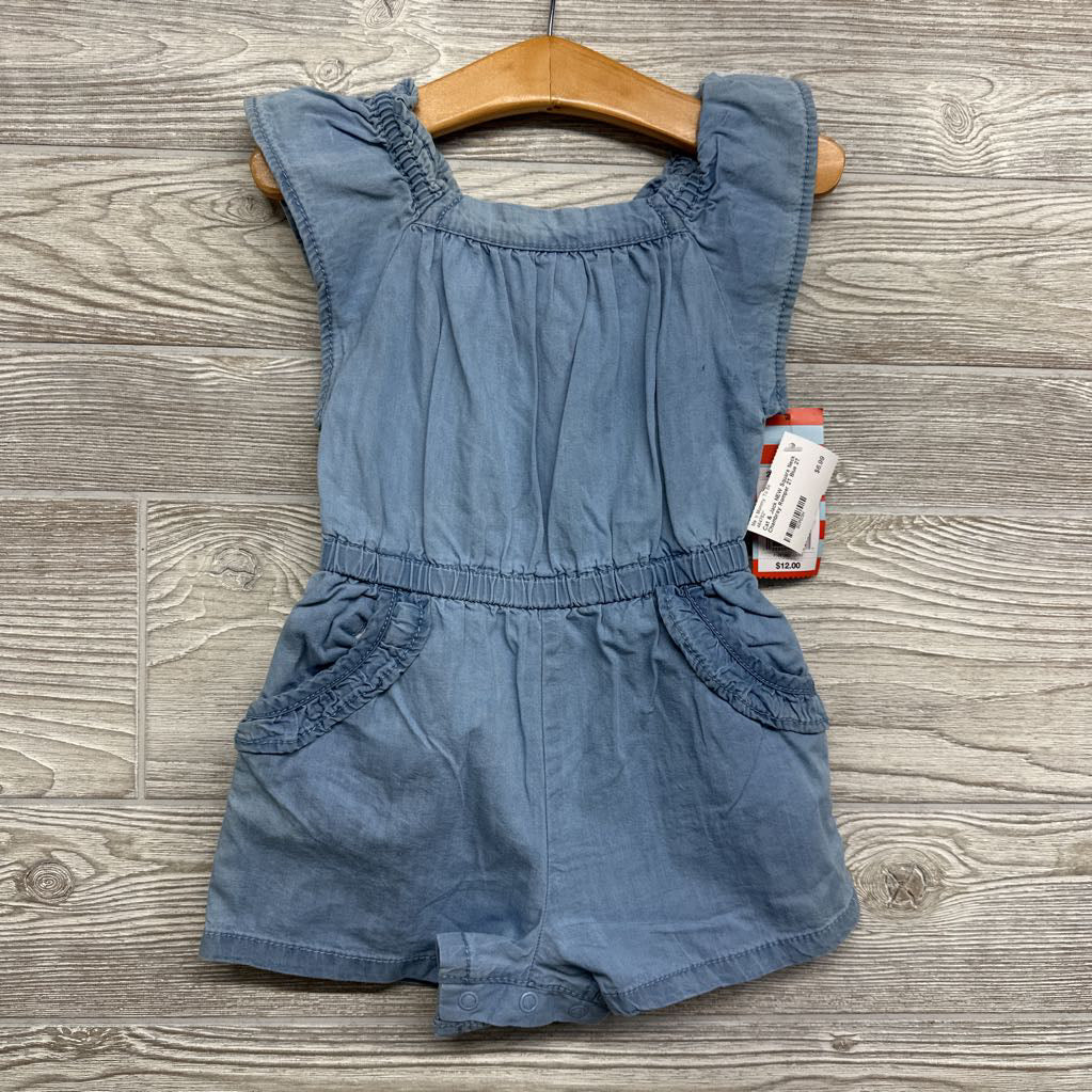 NEW Square Neck Chambray Romper 2T