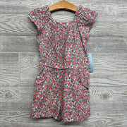NEW Square Neck Romper Flowers 3T