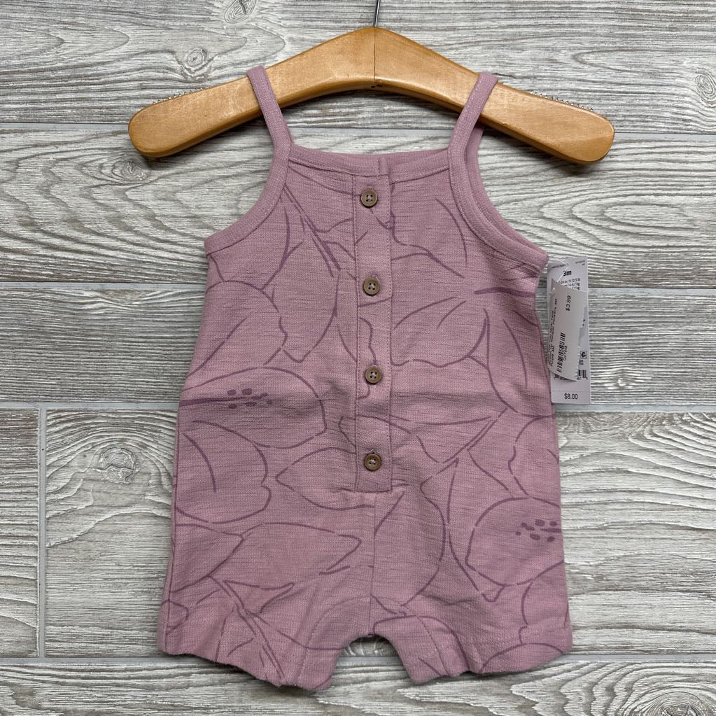 NEW Tank Button Up Romper Flowers 3M