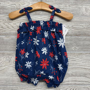 NEW Tank Romper Flowers Bow Straps 3M