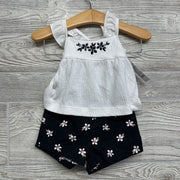 NEW Textured Tank Top & Shorts Flowers 3M