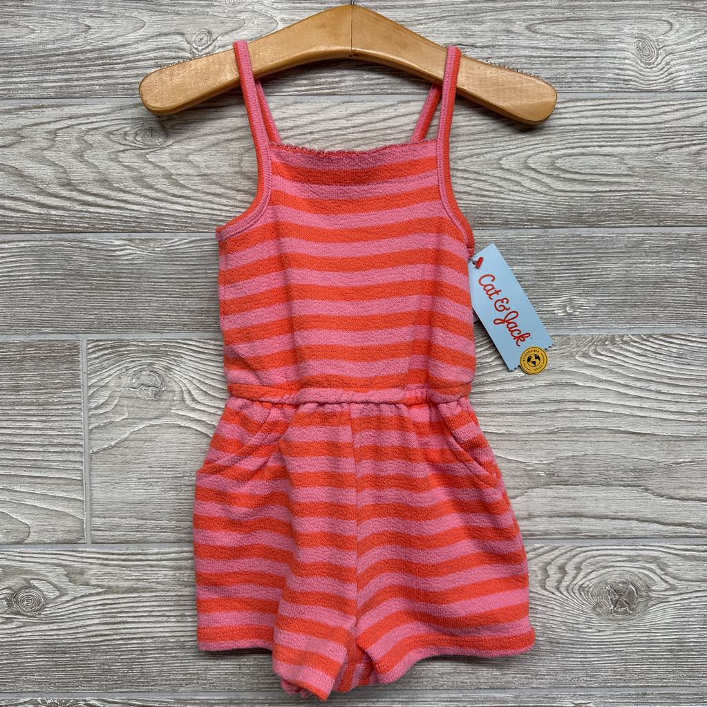 NEW Tank French Terry Romper Stripes 12M