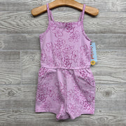 NEW Tank French Terry Romper Flowers 2T
