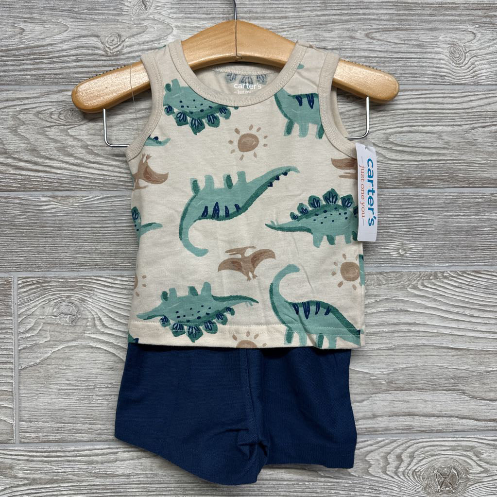 NEW Tank Top Dinosaurs & French Terry Shorts 3M
