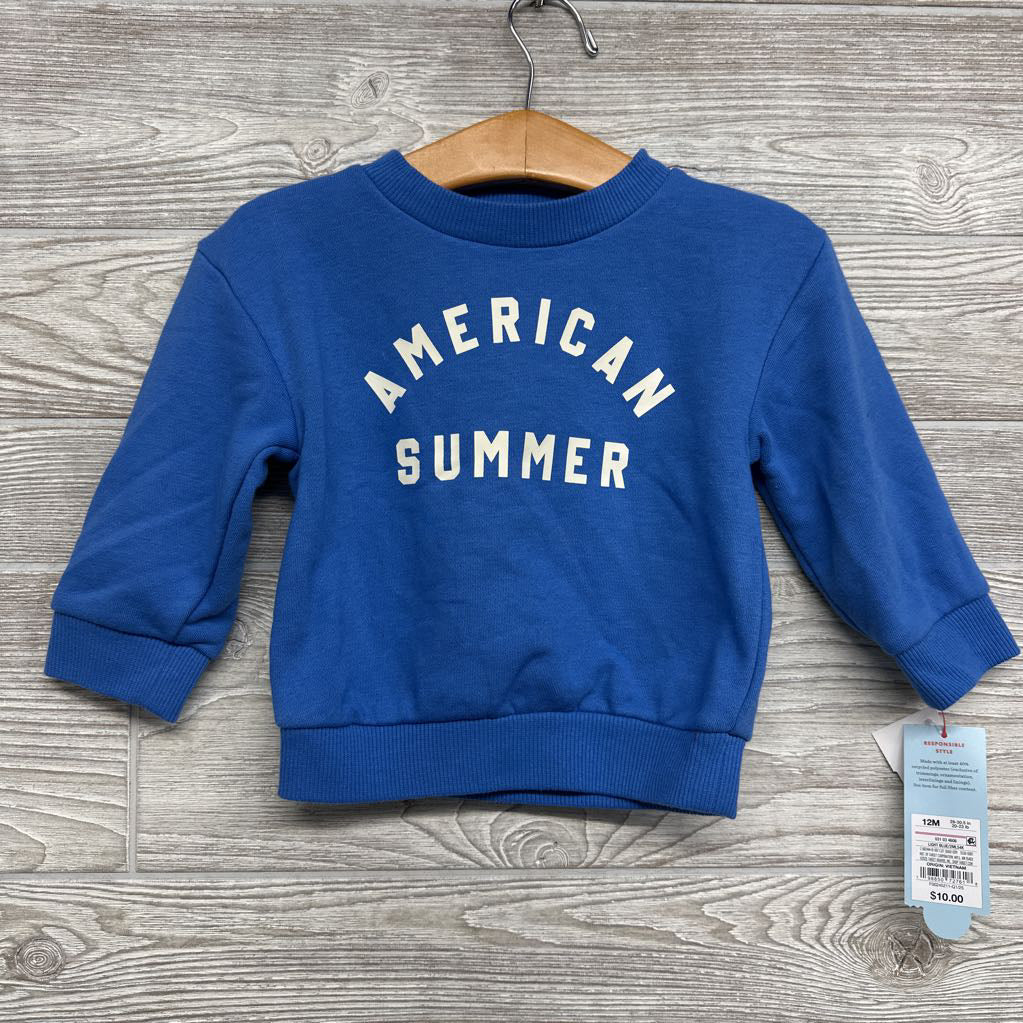 NEW Crewneck American Summer 12M