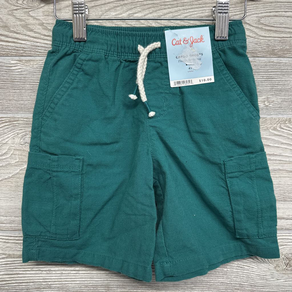 NEW Linen Drawstring Cargo Shorts 4t