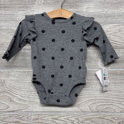 NEW Ribbed Lettuce Trim Bodysuit & Pants Dots 3M