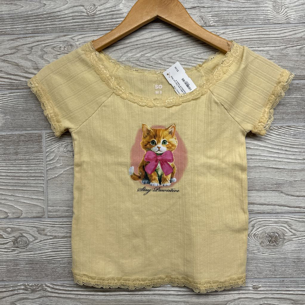 Shirt Lace Trim Cat Stay Pawsitive 8