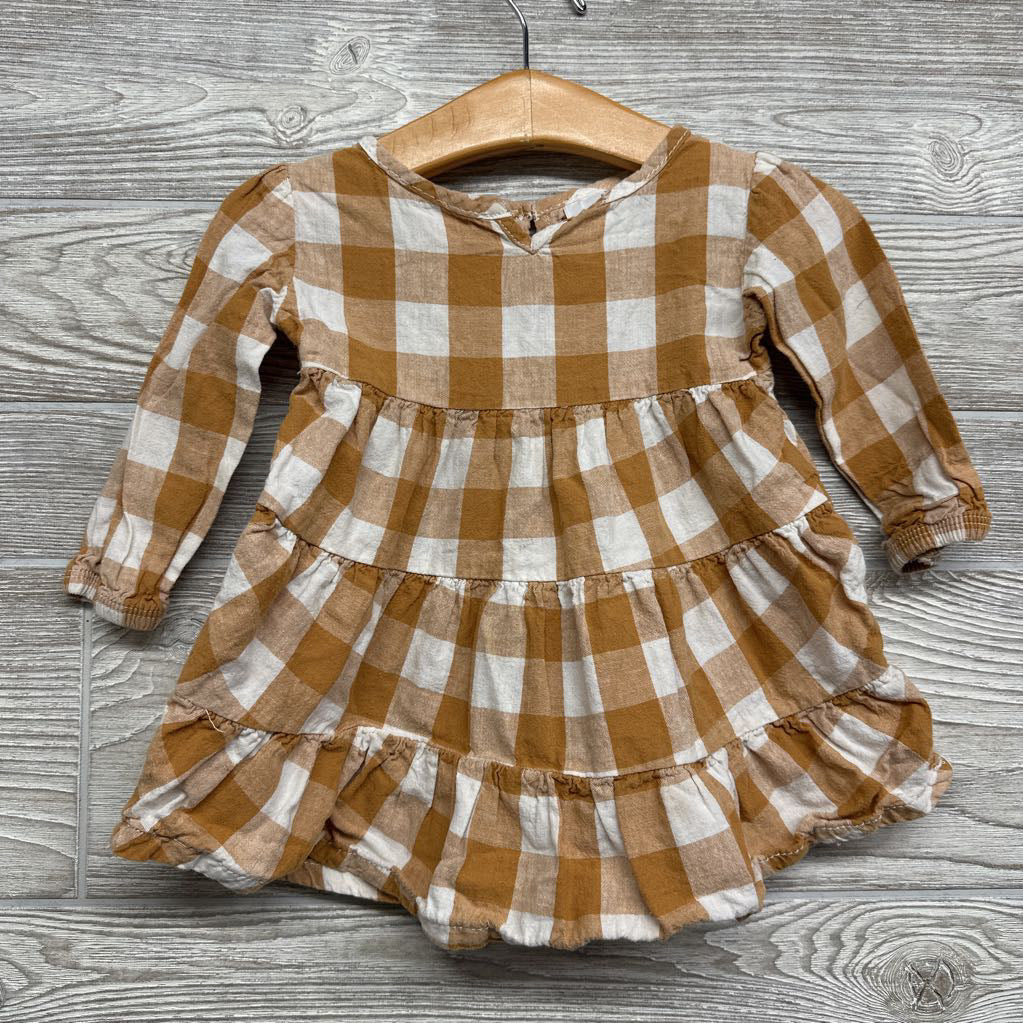 Gingham LS Dress 9M