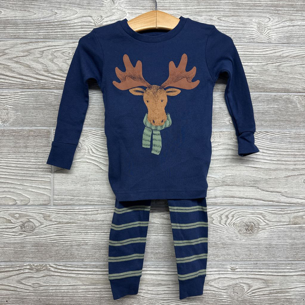 2 Pc LS PJs Moose Stripes 18M