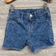Denim Shorts Hearts Frayed 5T