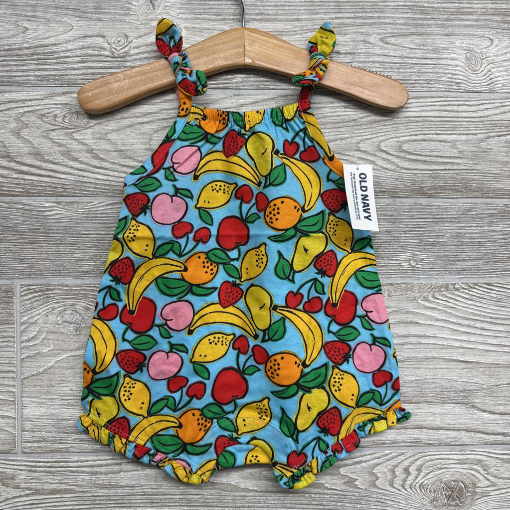 NEW Sleeveless Tie Knot Romper Fruit 3-6M