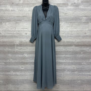 Sheer Maxi Smocked Waist & Cuff Small