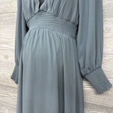 Sheer Maxi Smocked Waist & Cuff Small