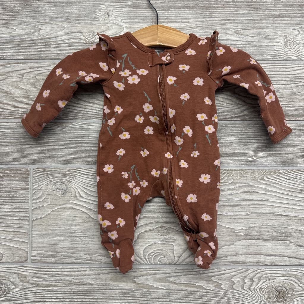 Sleeper Flutter Sleeve Flowers NB