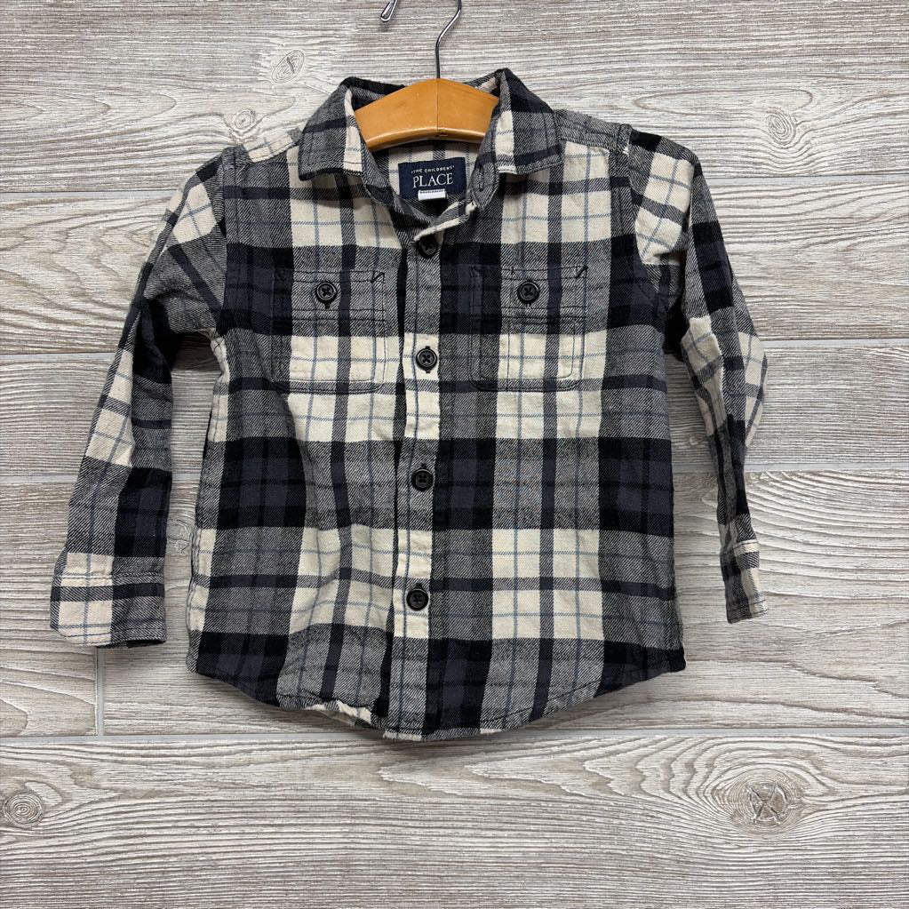 Flannel Plaid Button Up Shirt 2t