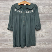 Bamboo LS Dress Embroidered Flowers 2t