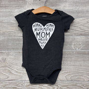 Bodysuit Heart Mom, Momma, Mum 12M