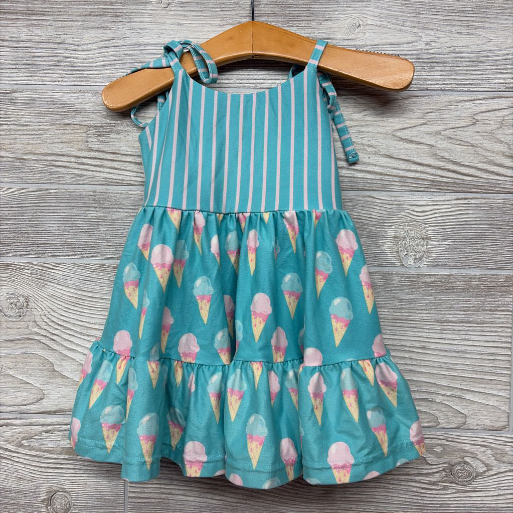 Tank Top & Shorts Ice Cream Cones & Stripes 2t