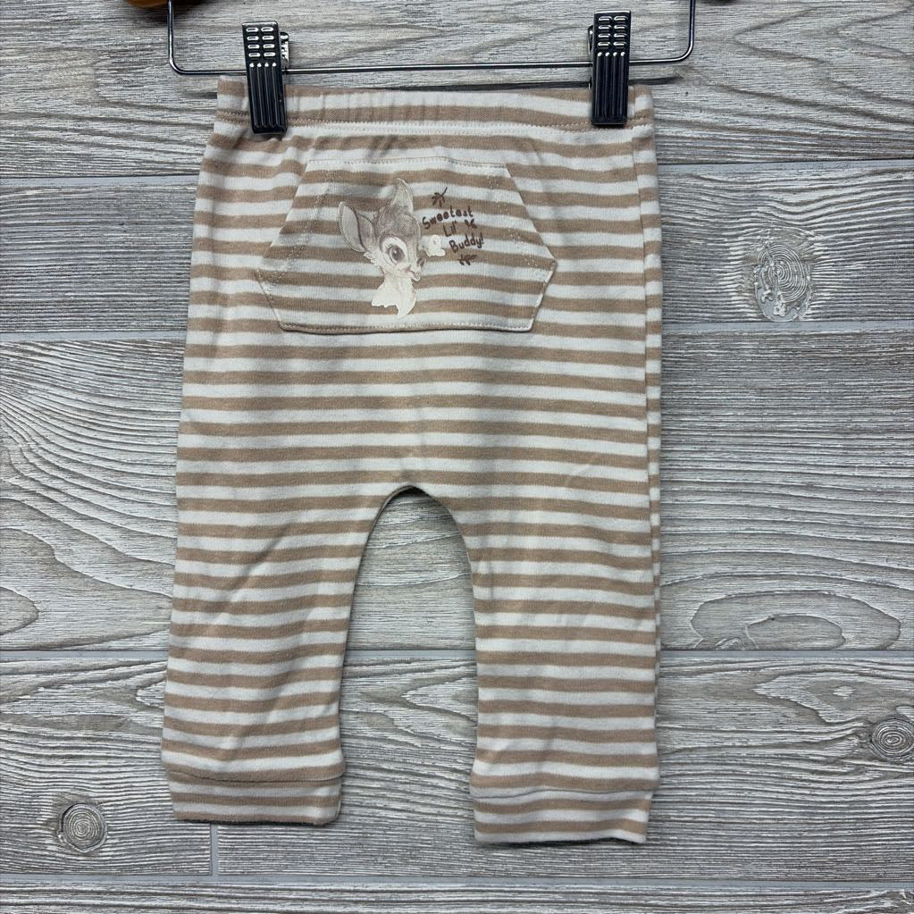 2 Pk Harem Pants Bambi 6-9M
