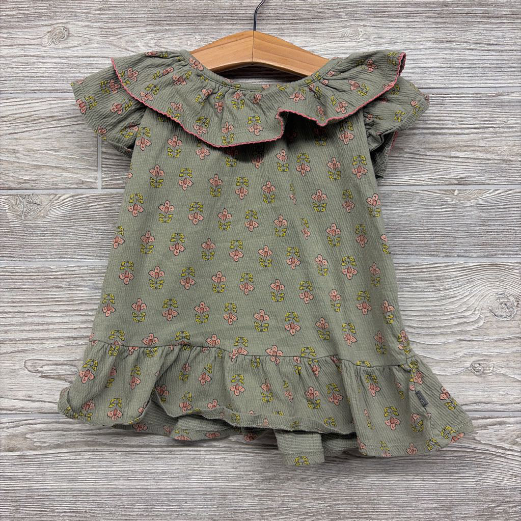 Ruffle Peplum Dress Flowers 12M