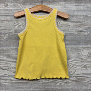 Ribbed Tank Top Lettuce Trim 4T