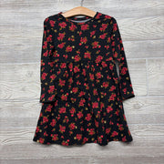 LS Jersey Dress Flowers 4T