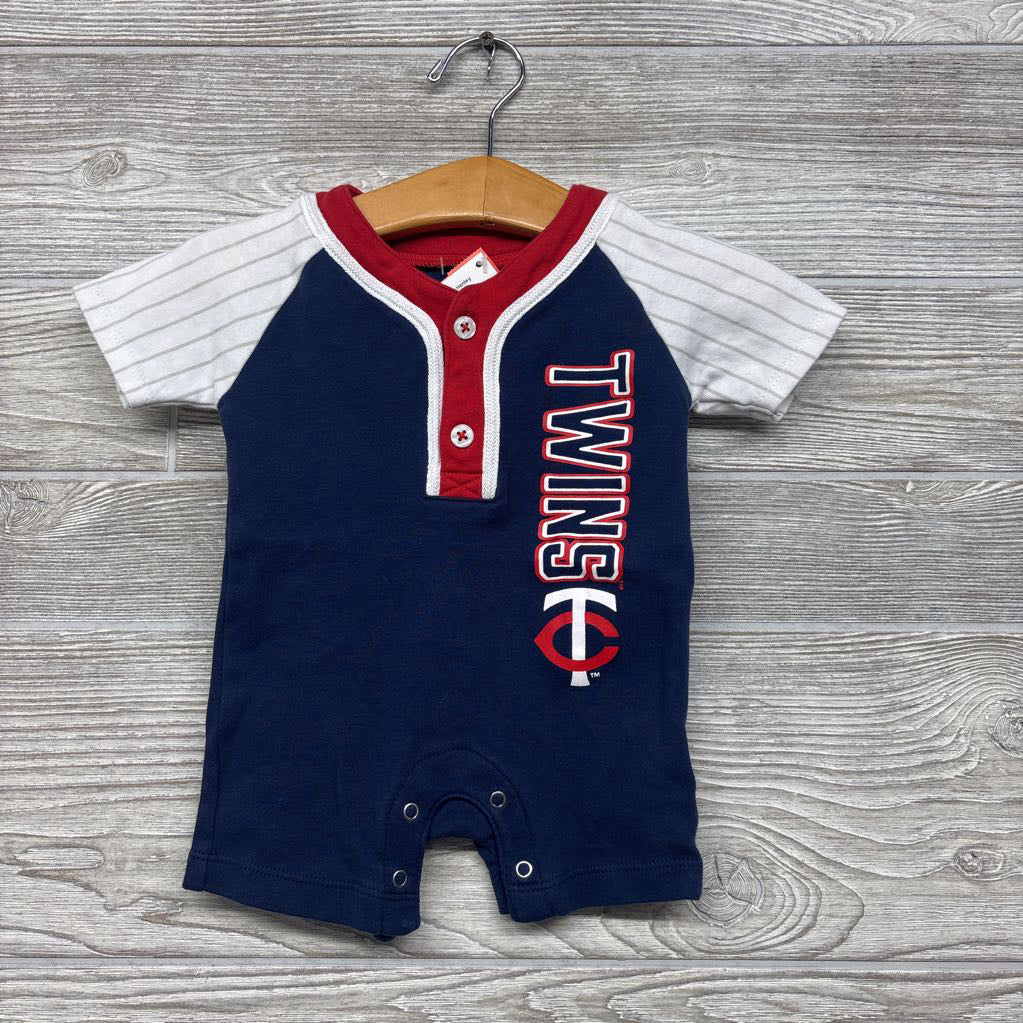 Henley Shorty Romper Minnesota Twins 0-3M
