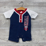 Henley Shorty Romper Minnesota Twins 0-3M
