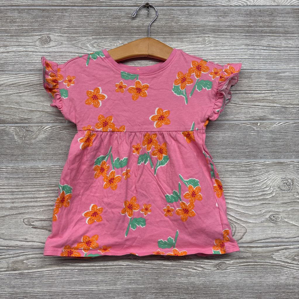 Flutter Sleeve Dress Flowers 12-18M