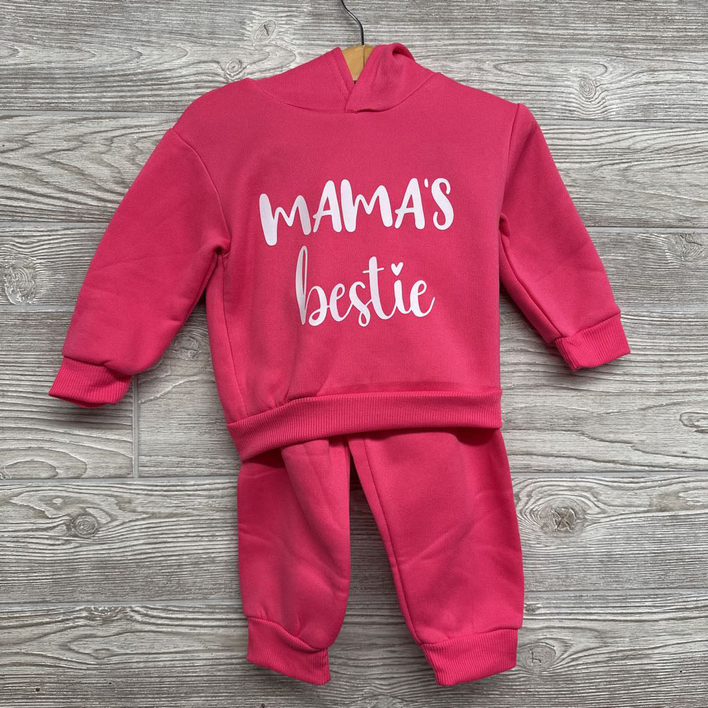 NEW Hoodie & Sweatpants Mama's Bestie 12-18M