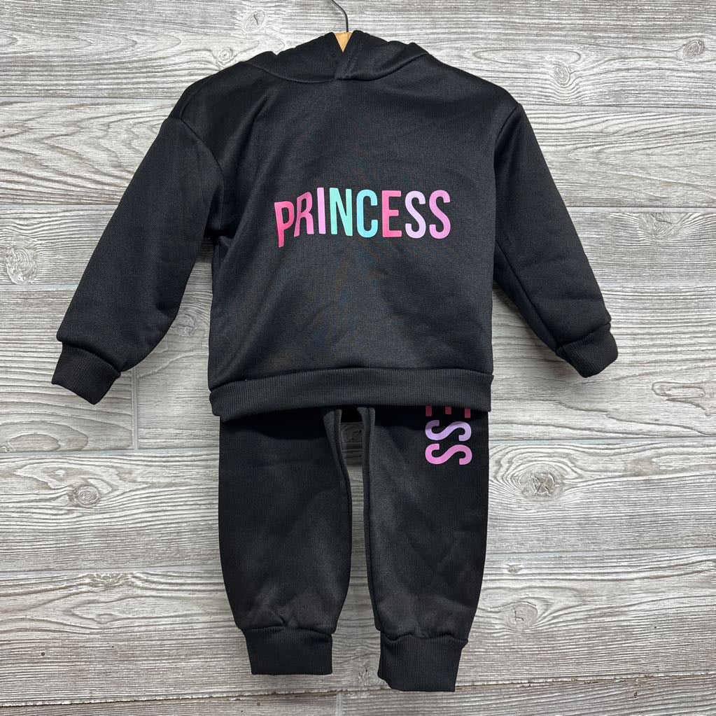 NEW Hoodie & Sweatpants Princess 12-18M