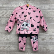 NEW Hoodie & Leggings Hearts Cats 12-18M