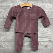 LS Ribbed Velour Shirt & Harem Pants 3-6M