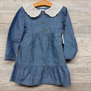 NEW LS Chambray Collared Dress 4T