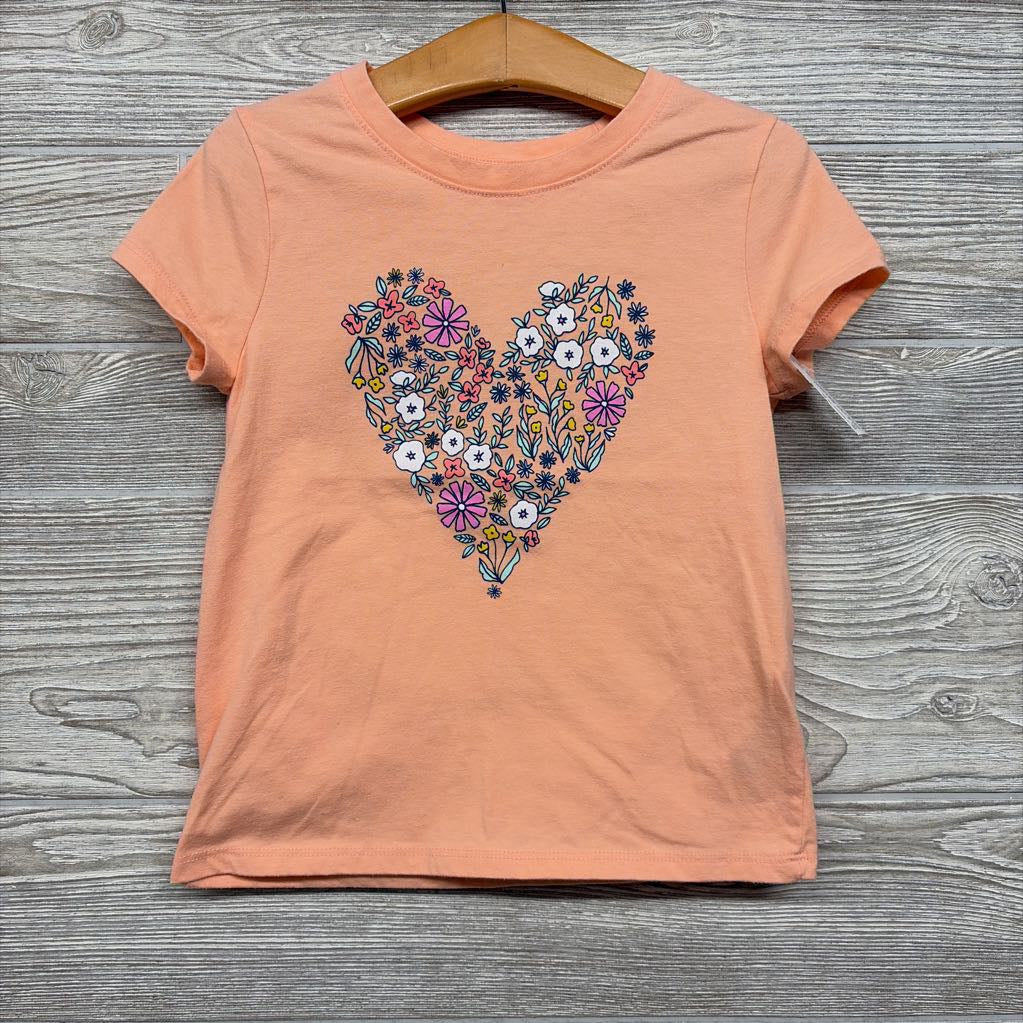 Shirt Heart Flowers 5T