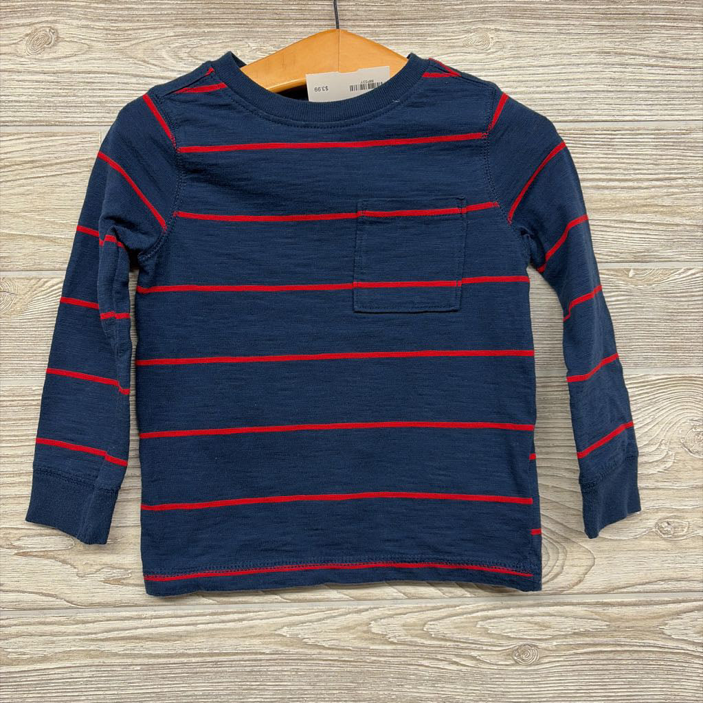 LS Shirt Chest Pocket Stripes 2T