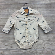 LS Button Up Bodysuit Trucks 6M