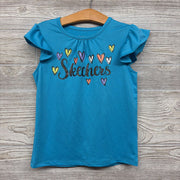 Flutter Sleeve Active Shirt Hearts 4T